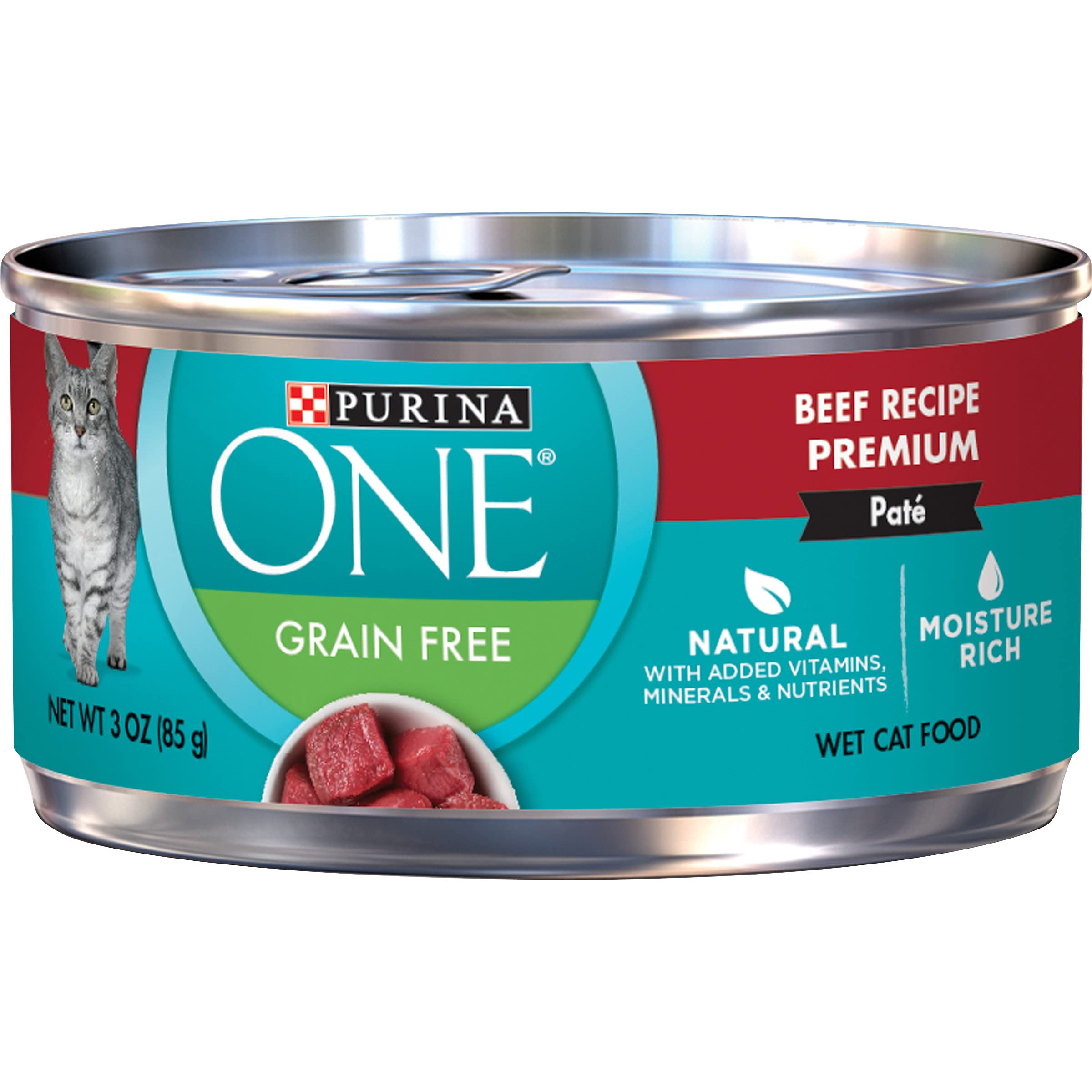 Purina ONE Natural Dry Cat Food - High Protein, Grain Free Formula for Adult Cats - Perfect for Indoor & Outdoor Cats - Supports Healthy Digestion & Shiny Coat