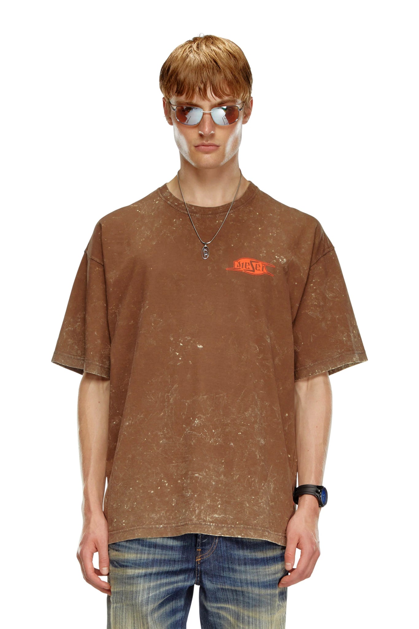 Diesel T-Boxt Q8 Men's T-Shirt in Chocolate Brown - Casual Wear for Everyday Comfort & Style
