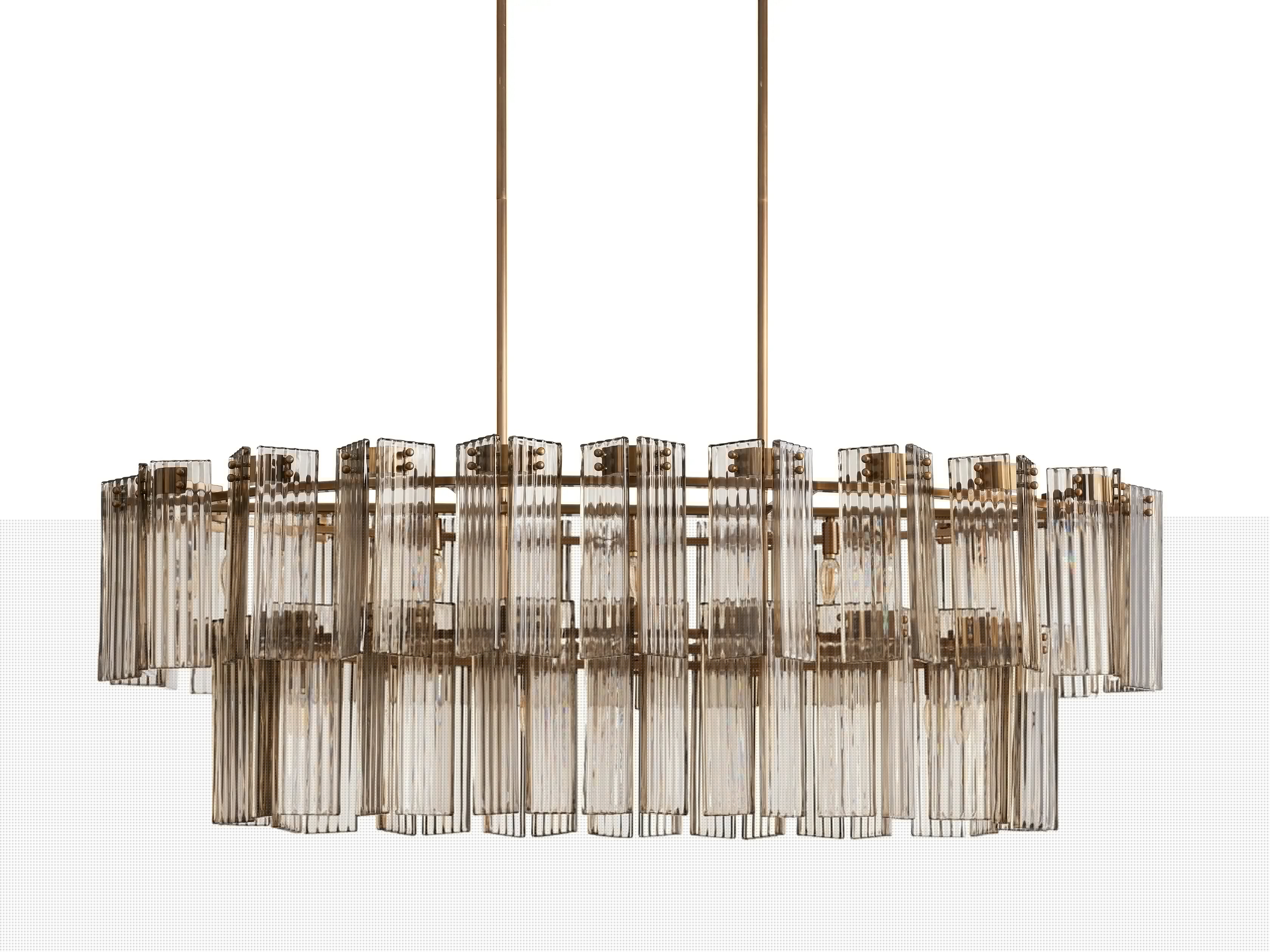 Delsie Oval Chandelier 51'' 63'' 72'' - Modern Crystal Ceiling Light Fixture for Dining Room, Living Room & Bedroom Lighting