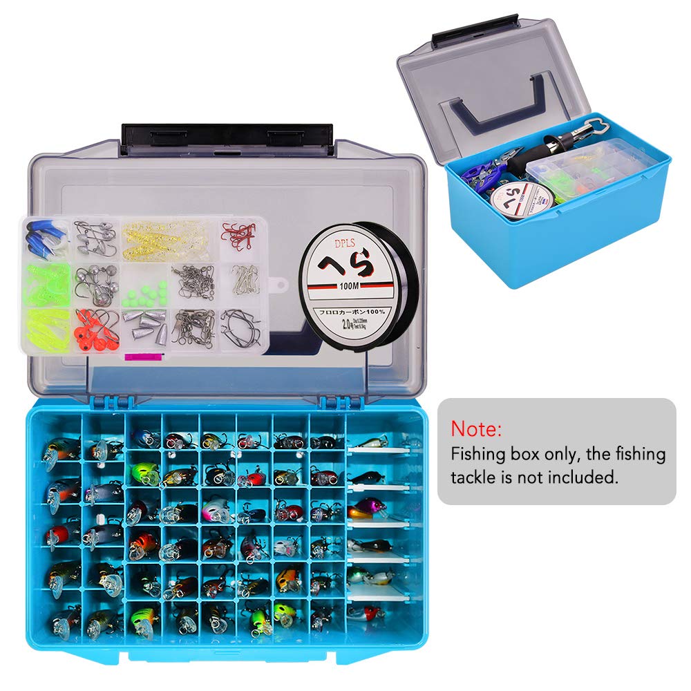 ERYUE PVC Fishing Tackle Box - Waterproof Bait and Gear Storage Organizer for Lures, Hooks, and Fishing Accessories | Perfect for Freshwater, Saltwater, and Ice Fishing Trips