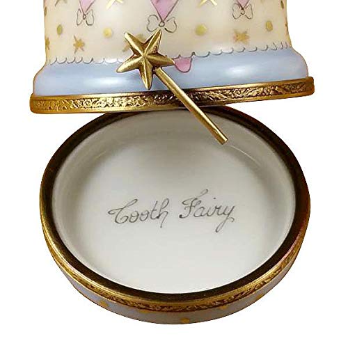 Rochard Tooth Fairy Limoges Porcelain Box - Hand-Painted French Collectible Trinket Jewelry Storage - Perfect for Tooth Fairy Gifts & Keepsake Organization