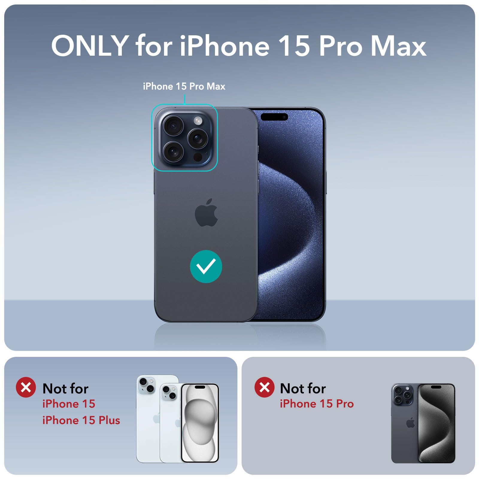 ESR iPhone 15 Pro Max Case with MagSafe - Military Protection & Stand for Home/Office Use