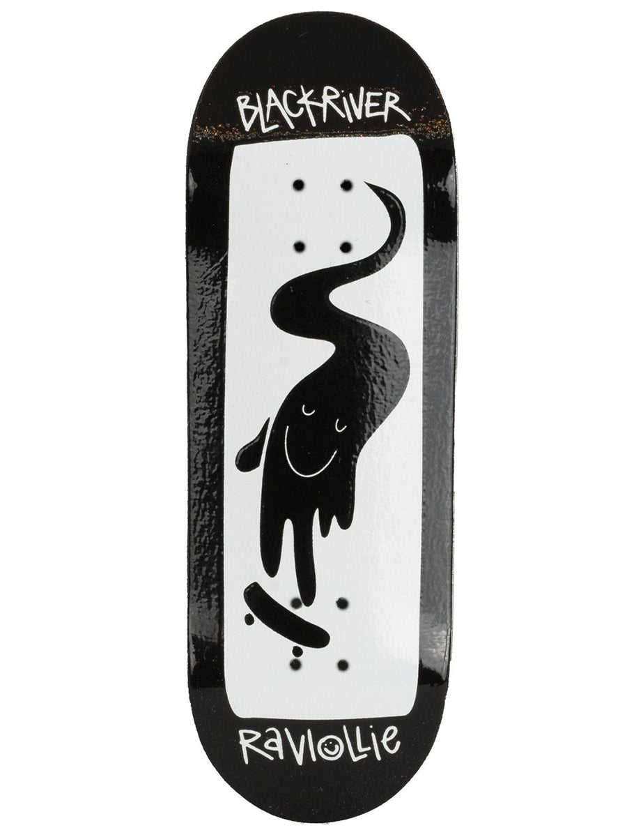 Blackriver Fingerboard Deck - Smiling River - Professional Finger Skateboard for Tricks & Stunts - Perfect for Skateboard Enthusiasts & Collectors - Great for Indoor Practice & Office Fun