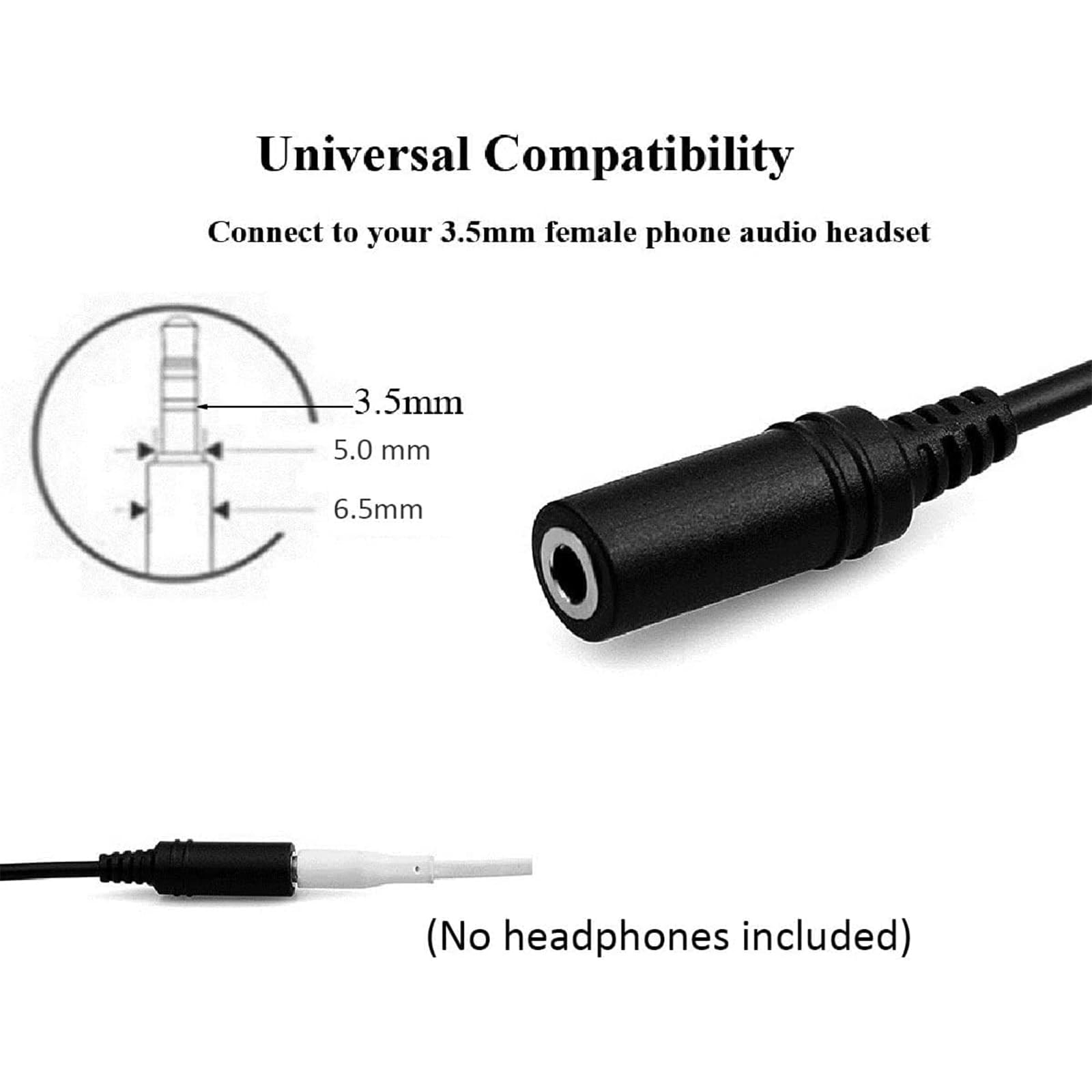 Retevis 2 Pin to 3.5mm Walkie Talkie Headset Adapter - Compatible with RT21 RT22 RT27 RT7 H-777 H777S RT18 RT19 RT22S (1 Pack) - Perfect for Security, Construction & Outdoor Communication