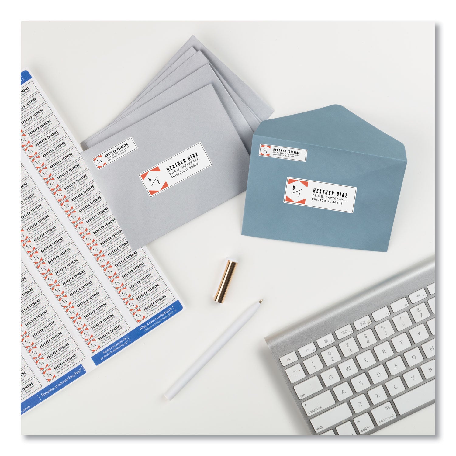 Avery® Easy Peel White Address Labels for Inkjet Printers - 0.5