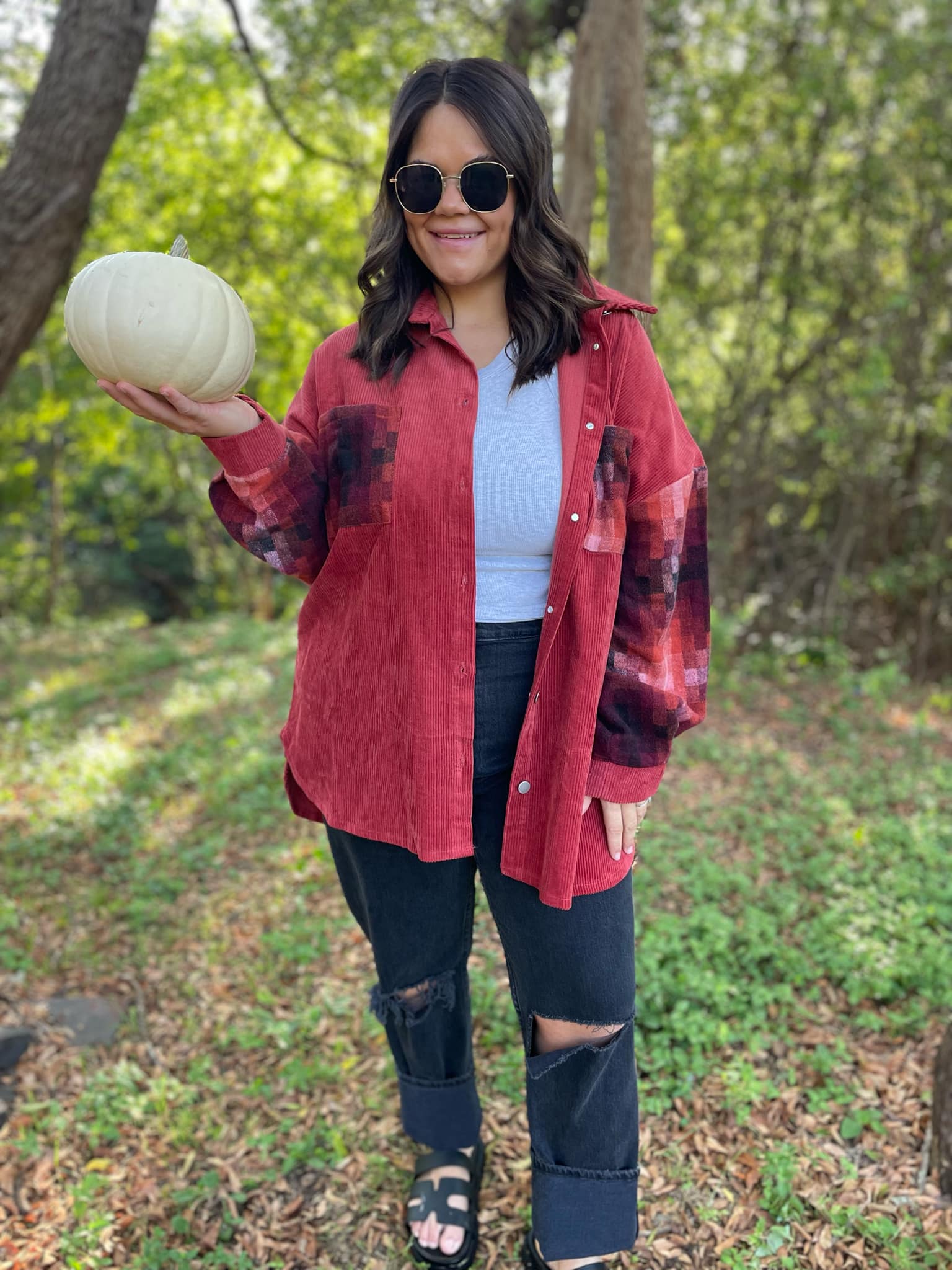 Corduroy Checkered Shacket for Men & Women | Cozy Fall & Winter Overshirt | Perfect for Layering, Outdoor Activities & Casual Wear