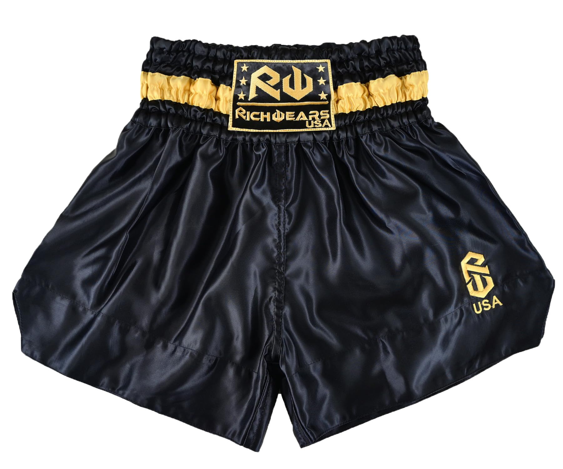Premium RICHWEARS USA Muay Thai Shorts - Breathable Martial Arts Trunks for MMA, Grappling, Gym Workouts & Training | Ideal for Combat Sports, Fitness Exercises & Summer Wear