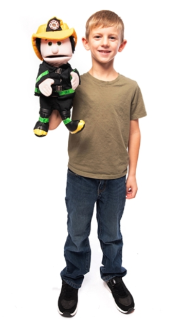 Jesse the Fireman 14-Inch Hand Puppet for Kids - Interactive Storytelling, Role Play & Educational Toy - Perfect for Preschool, Daycare & Home Playtime