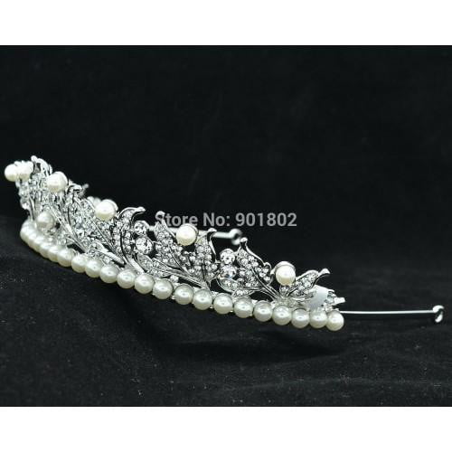 Elegant Bridal Flower Tiara Crown - Wedding Hair Accessories for Bride, Bridesmaids & Flower Girls | Perfect for Weddings, Prom & Special Occasions