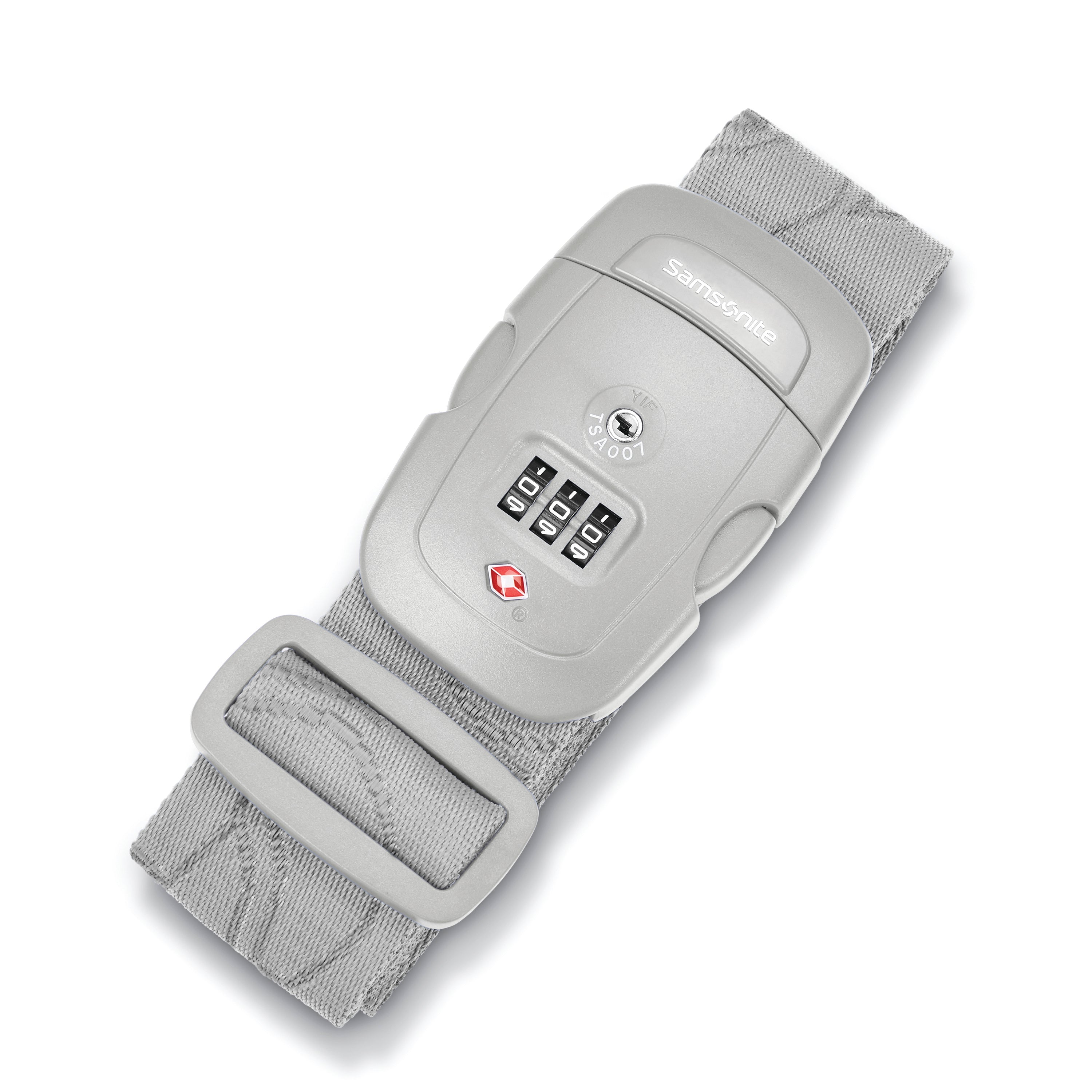 Samsonite 3-Dial TSA Approved Luggage Lock Strap - Secure Travel Suitcase & Backpack for Airports