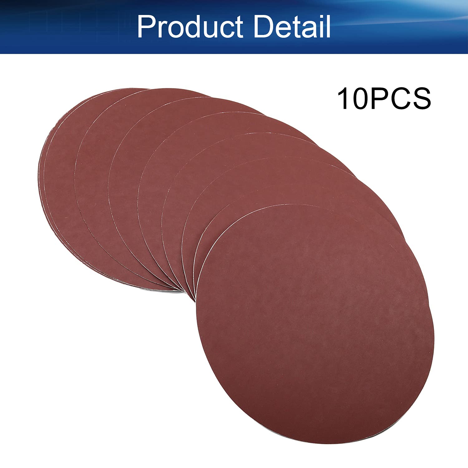 Auniwaig 6-Inch PSA Aluminum Oxide Sanding Discs - 1000 Grit, No-Hole, Self-Adhesive - 10 Pack for Random Orbital Sanders, Drills, Grinders & Rotary Tools - Perfect for Woodworking, Metal Polishing & Surface Preparation