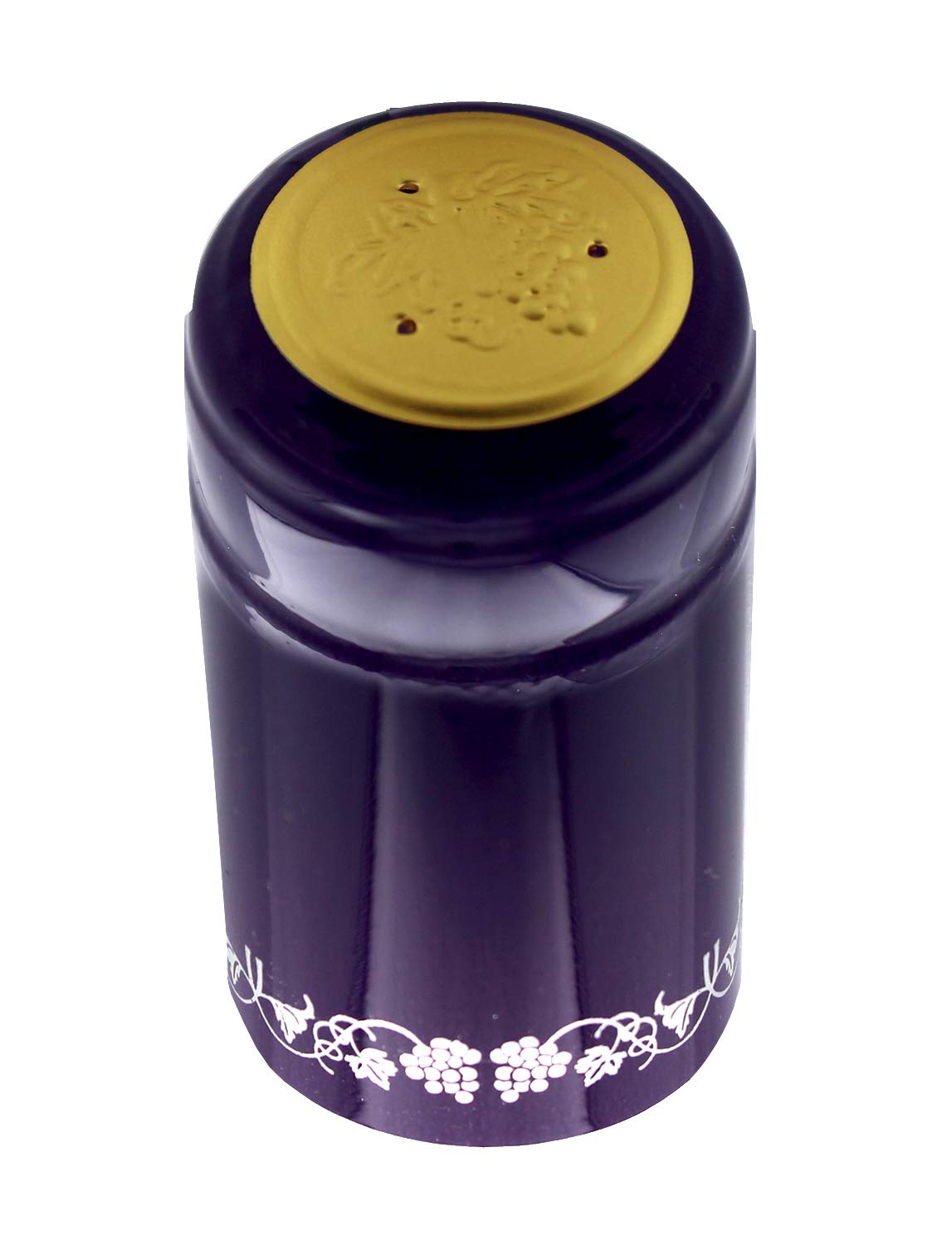 Premium PVC Shrink Capsules for Wine Bottles - 8000 Count (Purple with Silver Grapes Design) - Ideal for Home Brewing, Wine Making, and DIY Bottle Sealing Projects