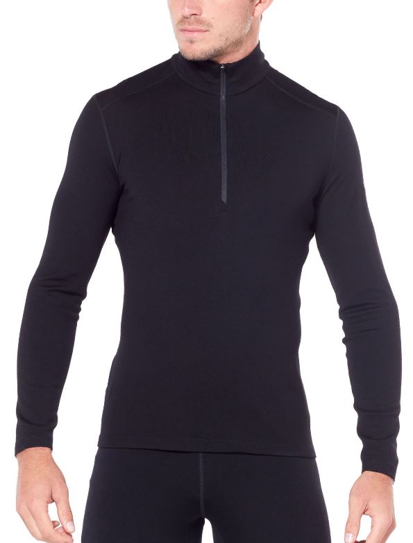 Icebreaker 260 Tech LS Half Zip Men's Merino Wool Base Layer - Warm & Breathable for Hiking, Skiing & Outdoor Activities
