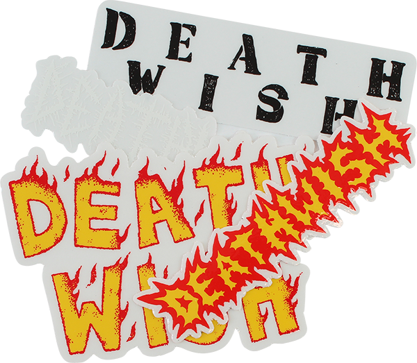 Deathwish Mind Wars 12-Pack Assorted Stickers - Punk Rock Skateboard & Laptop Decals for DIY Customization