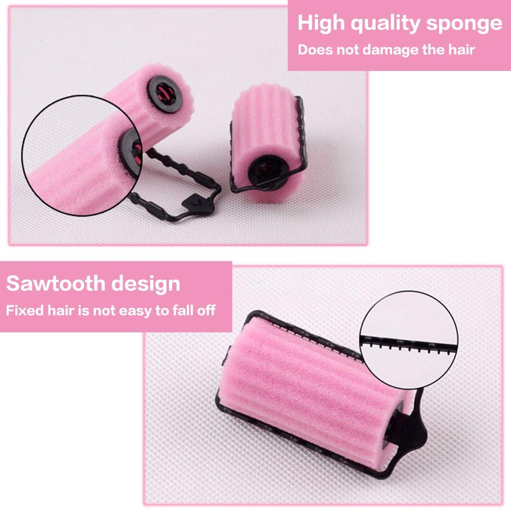 EQLEF® 6-Pack Hair Curlers for Women - Soft Sponge Foam Rollers for Curly Waves & Styling - DIY Home Salon & Professional Hairdressing Accessories
