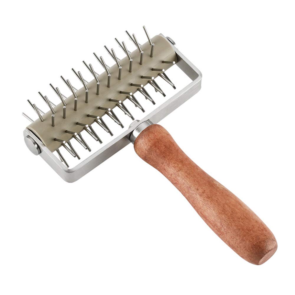 Pizza Dough Docker Roller - Professional Pastry Dough Spiked Roller for Homemade Baking, Prevents Air Bubbles in Pizza, Pie & Crackers | Perfect for Italian Cuisine, Home Bakeries & Restaurant Use