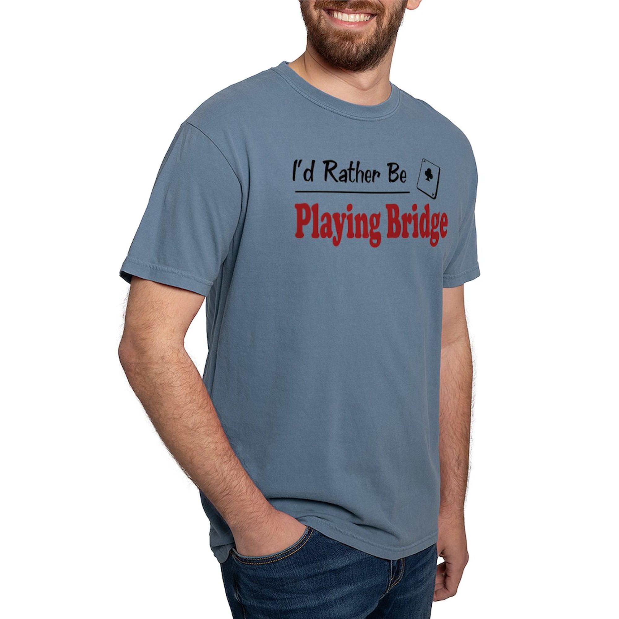 Men's Comfort Colors 'Rather Be Playing Bridge' Graphic T-Shirt - Soft Cotton Casual Tee for Bridge Players & Card Game Enthusiasts | Perfect for Game Nights, Tournaments & Casual Wear