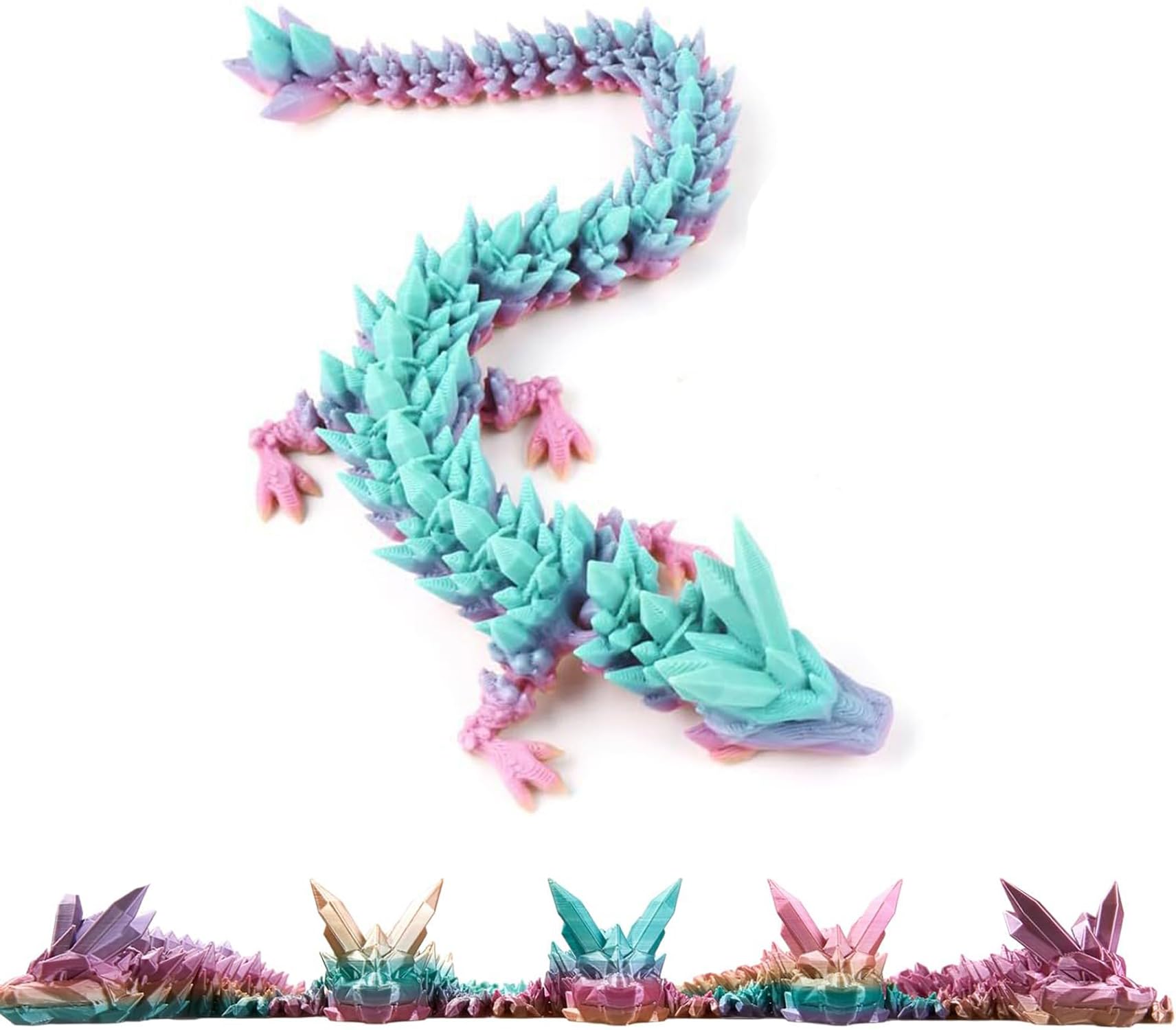 3D Printed Dragon Egg Fidget Toy - Rainbow Desk Decor for Autism/ADHD Relief