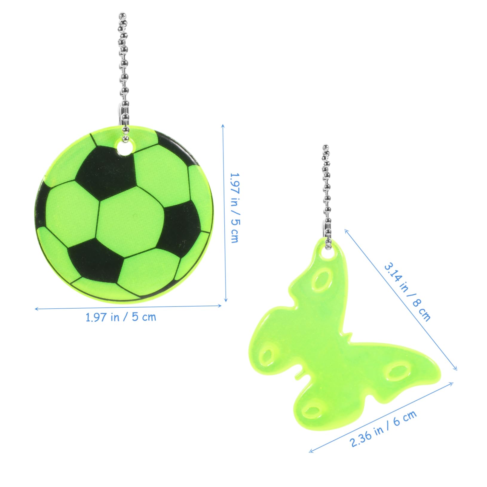 Yardwe 24pcs Reflective Soccer Keychain Set - Adorable Mini Sports Keychains for Night Safety, Perfect for Backpacks, Gym Bags & Keys - Great Gift for Soccer Players & Fans
