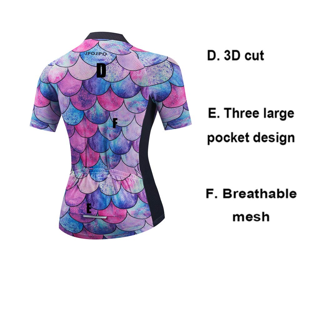 Women's Cycling Jersey - Breathable Short Sleeve Bike Top for Summer MTB & Road Biking - Perfect for Outdoor Cycling, Commuting & Fitness Training