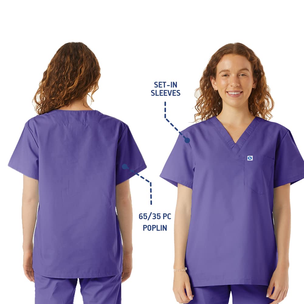 Premium Unisex V-Neck Scrub Top for Doctors & Nurses - Comfortable Medical Workwear for Hospital, Lab & Yoga | Ideal for Healthcare Professionals & Clinical Shifts