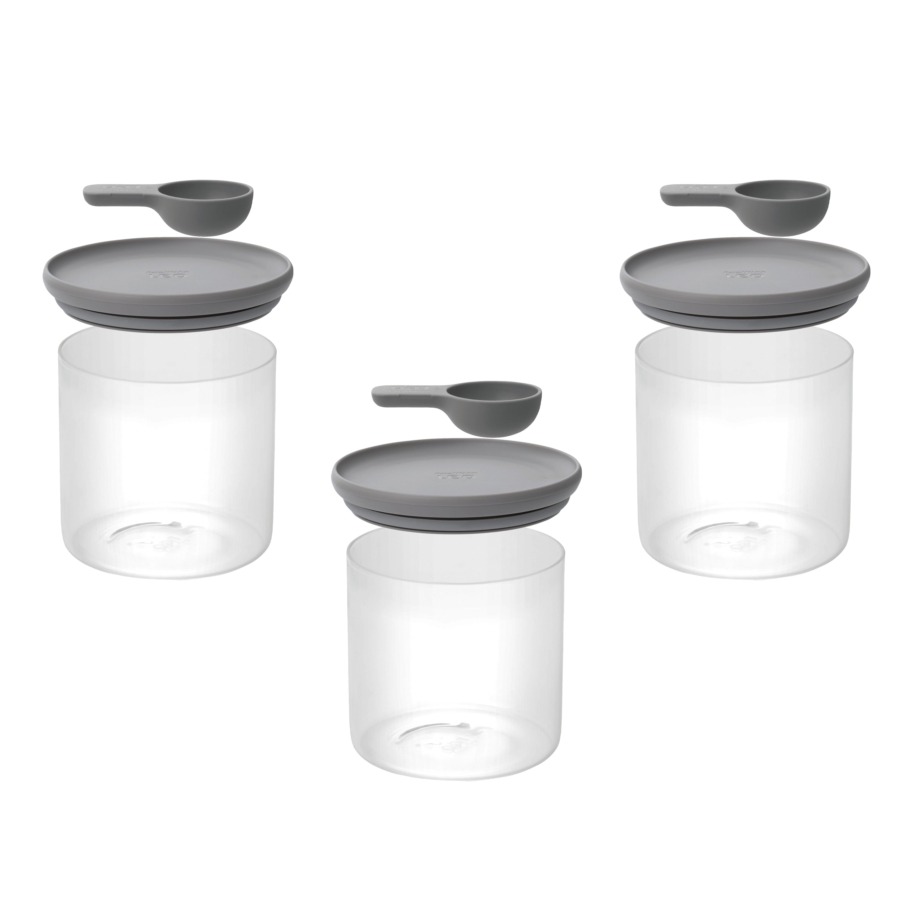 BergHOFF Leo 3-Piece Glass Food Storage Container Set with Airtight Lids - Perfect for Meal Prep, Pantry Organization & Leftovers Storage
