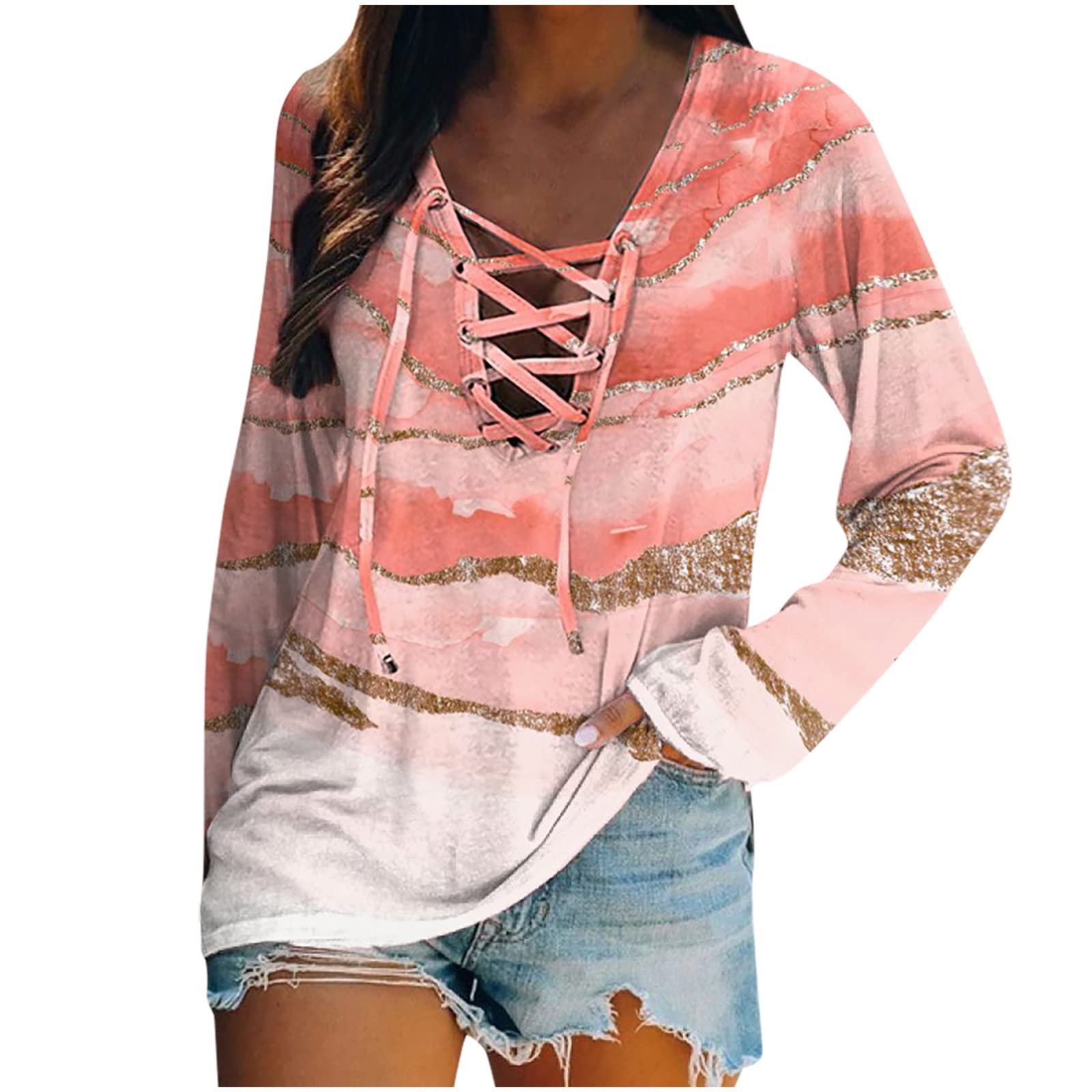 Women's Long Sleeve T-Shirt Blouse - Casual Loose Lightweight Top for Everyday Wear | Perfect for Office, Dating & Weekend Outfits