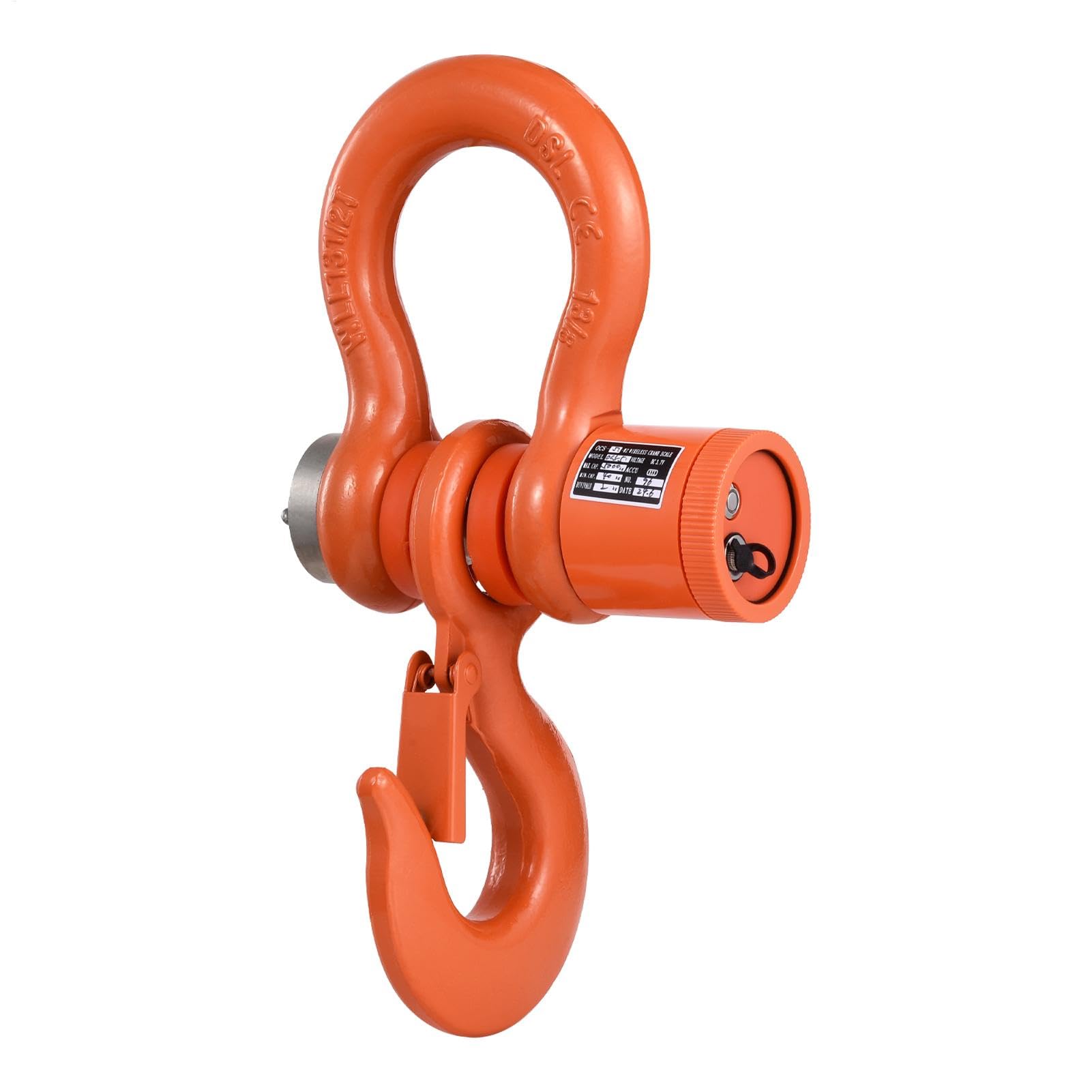 5T Wireless Crane Scale - Heavy Duty Industrial Digital Hanging Scale with Remote Control, Rechargeable Battery, Shackle & Hook - 11000lb/5000kg Capacity - Ideal for Construction, Warehousing, Shipping & Industrial Weighing