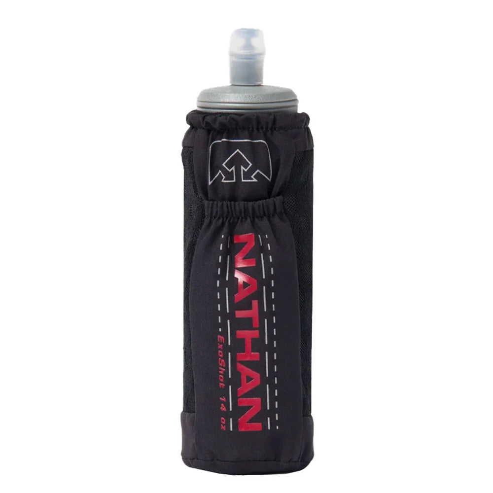 Nathan ExoShot 2.0 14 oz Hydration Running Belt - Lightweight Water Bottle Holder for Runners, Hiking & Outdoor Sports - Hands-Free Hydration Pack for Marathon, Trail Running & Fitness Training