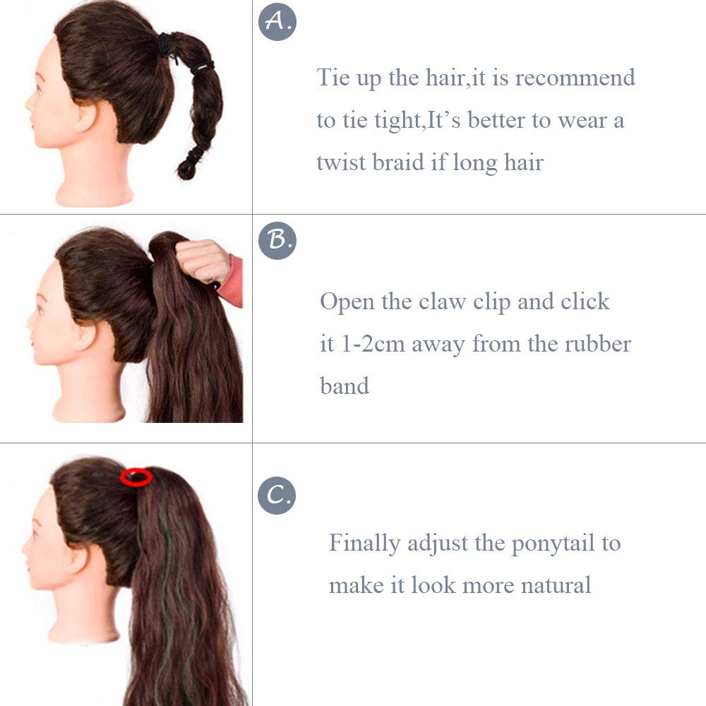 Rich Choices 20 Inch Human Hair Ponytail Extension - Clip In Remy Hair Ponytail with Balayage Highlights (Ash Blonde/Bleach Blonde, 120g) for Women - Perfect for Parties, Weddings & Everyday Styling