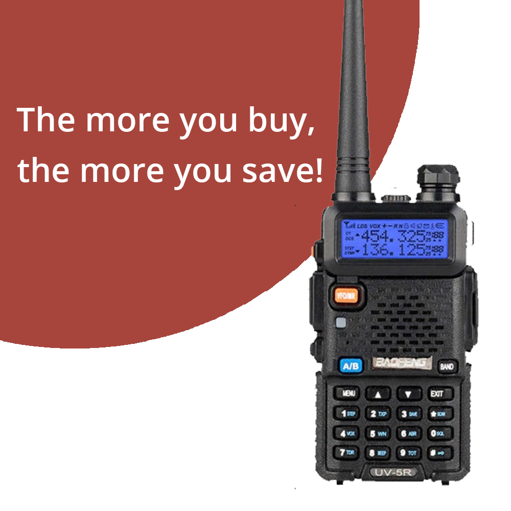 Baofeng UV-5R Dual Band Two-Way Radio | 4W/1W Power | 128 Channels | Built-in Flashlight | VOX & Alert Features | Ideal for Outdoor Adventures, Emergency Communication, and Ham Radio Enthusiasts