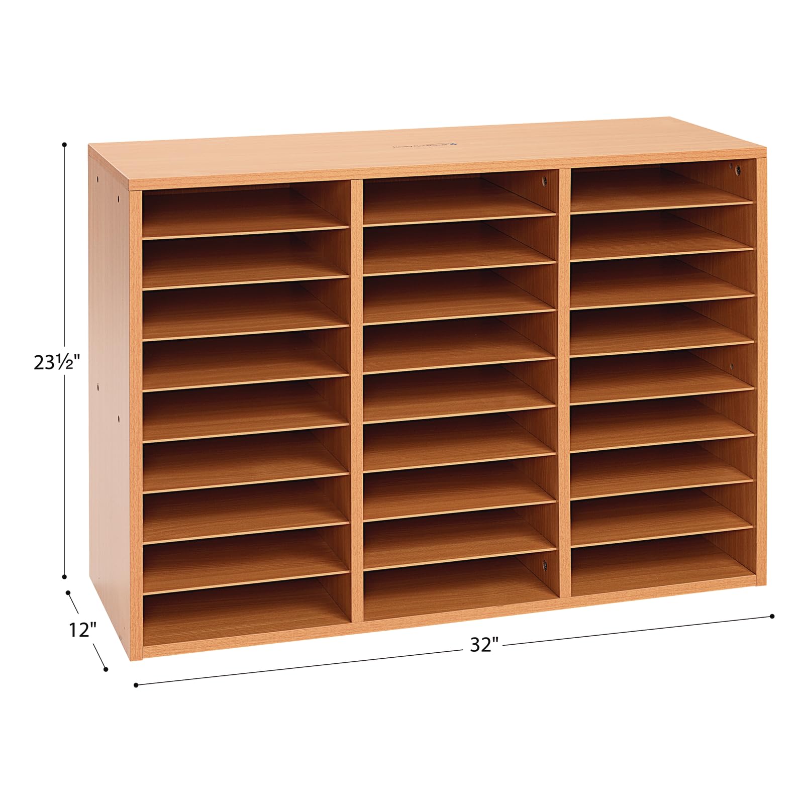 Really Good Stuff Classroom Oak Mail Center - 27 Slots, 32