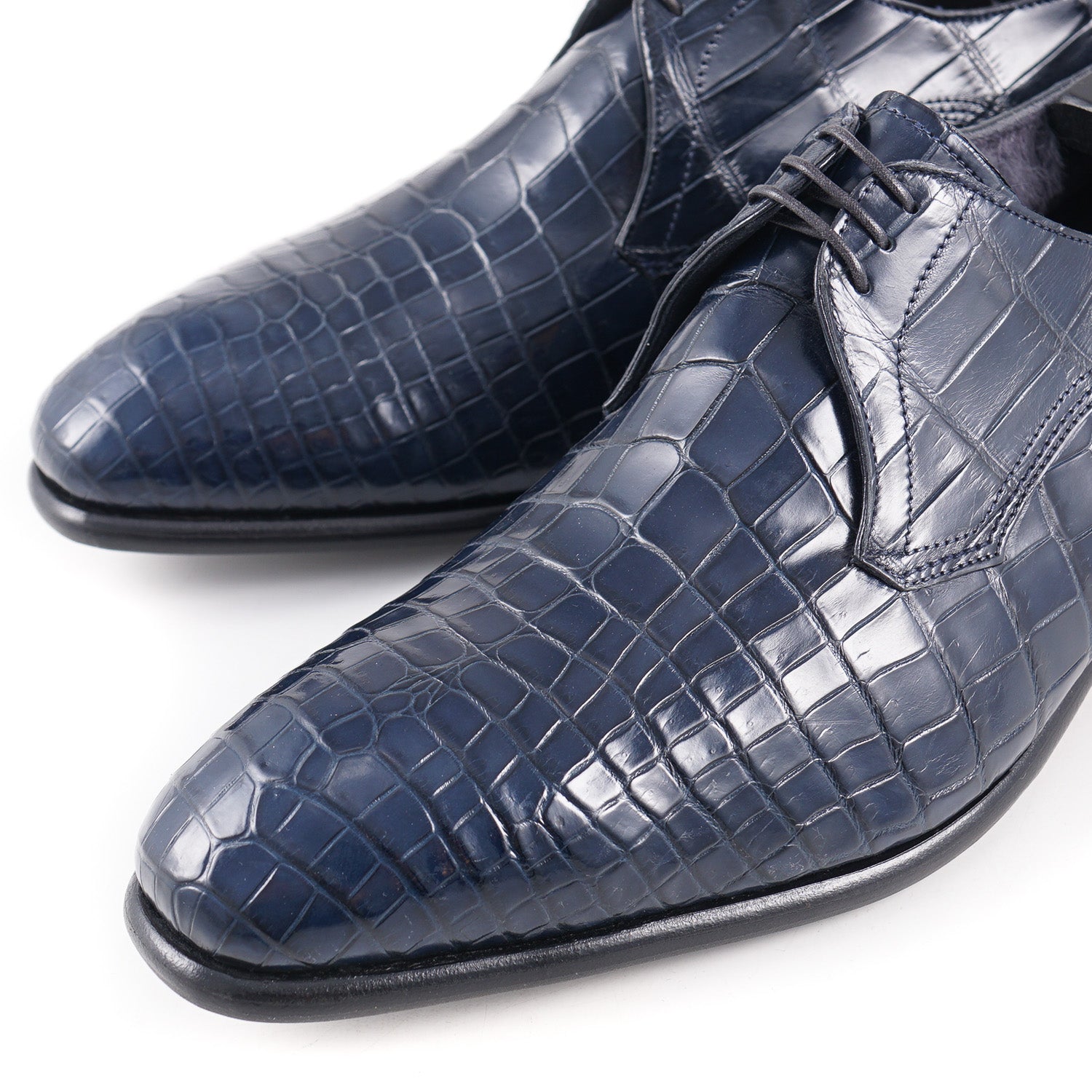 Luxury Zilli Beaver Fur Lined Crocodile Leather Derby Shoes for Men - Premium Formal Dress Shoes for Business, Weddings & Special Occasions