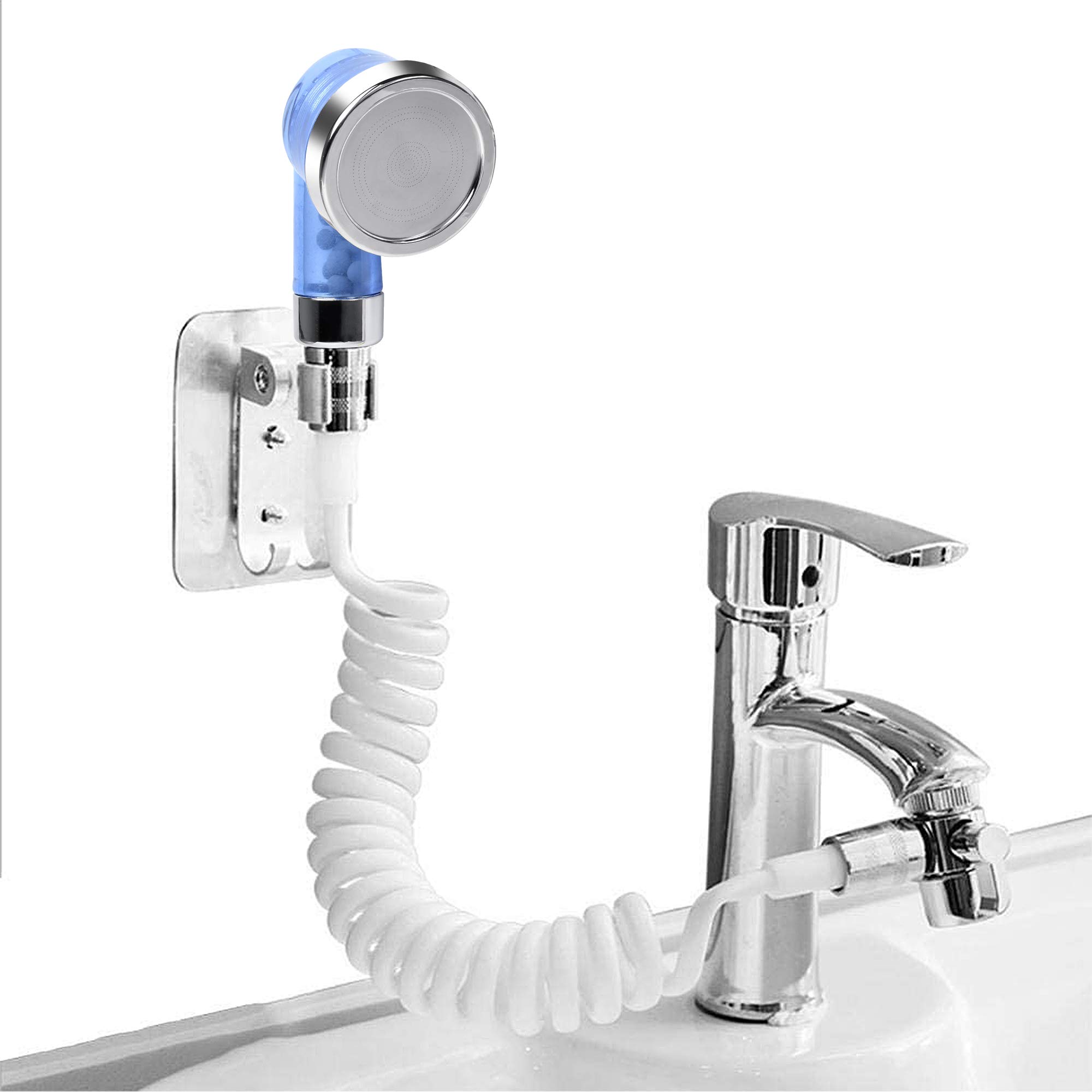 **Akamino Hand Shower Sprayer - Adjustable Sink Faucet Hose Attachment for Hair Washing & Rinsing | Indoor/Outdoor Kitchen & Bathroom Tool | Perfect for Pets, Gardening & Cleaning**