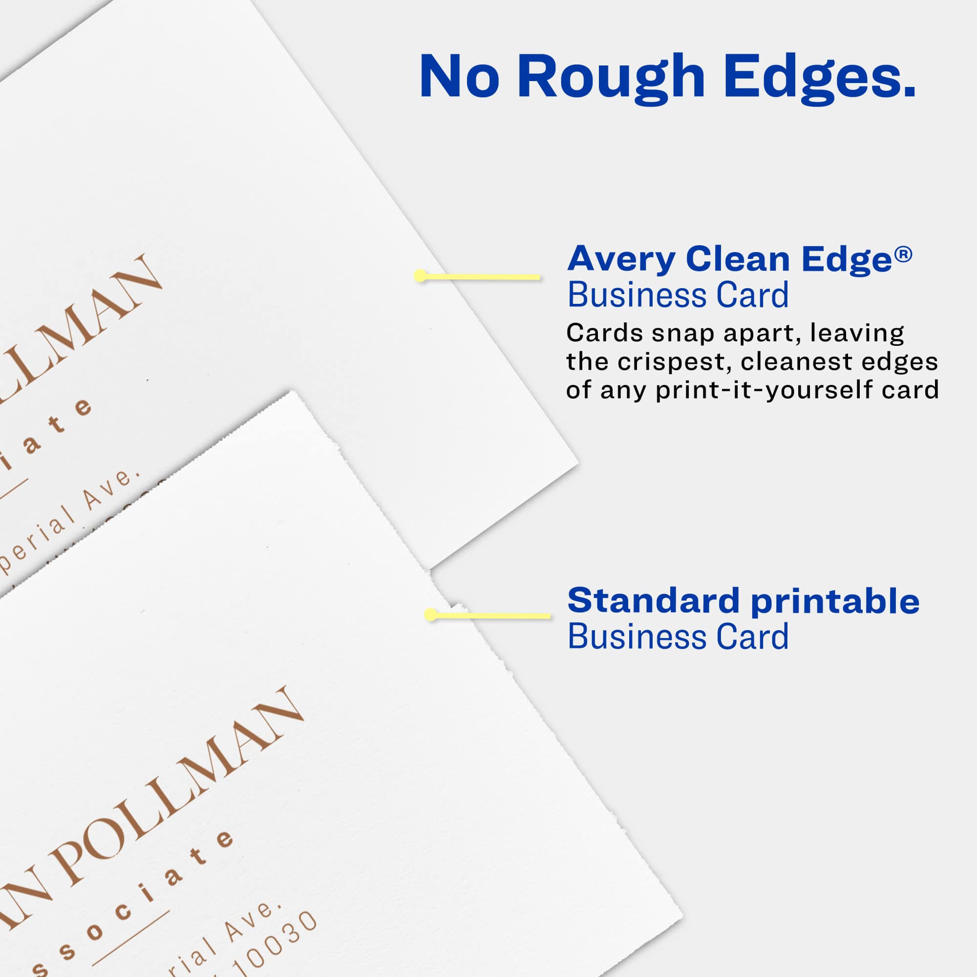 Avery Clean Edge Printable Business Cards with Sure Feed Technology, 2