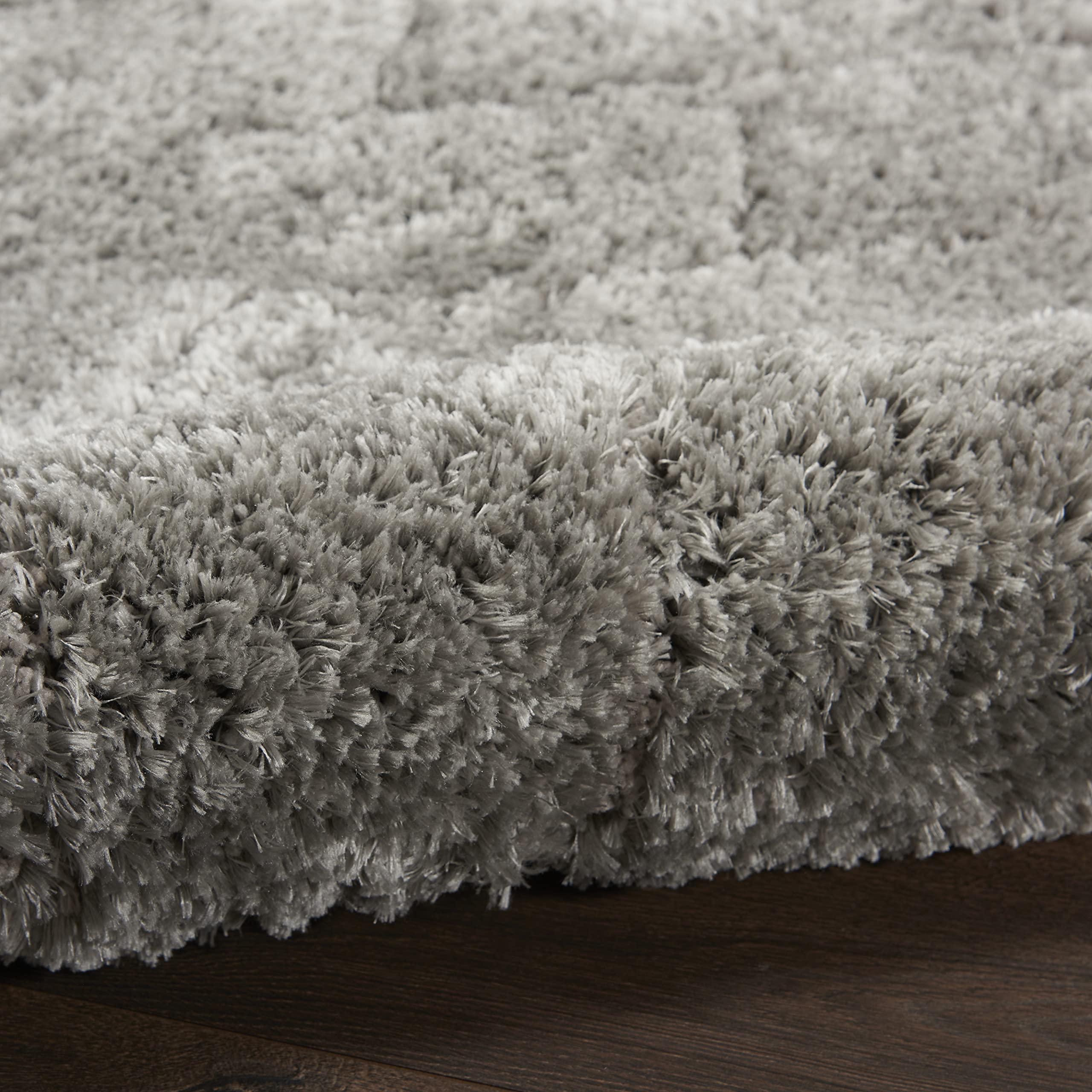 Nourison Luxurious Shag Abstract Grey 5'3