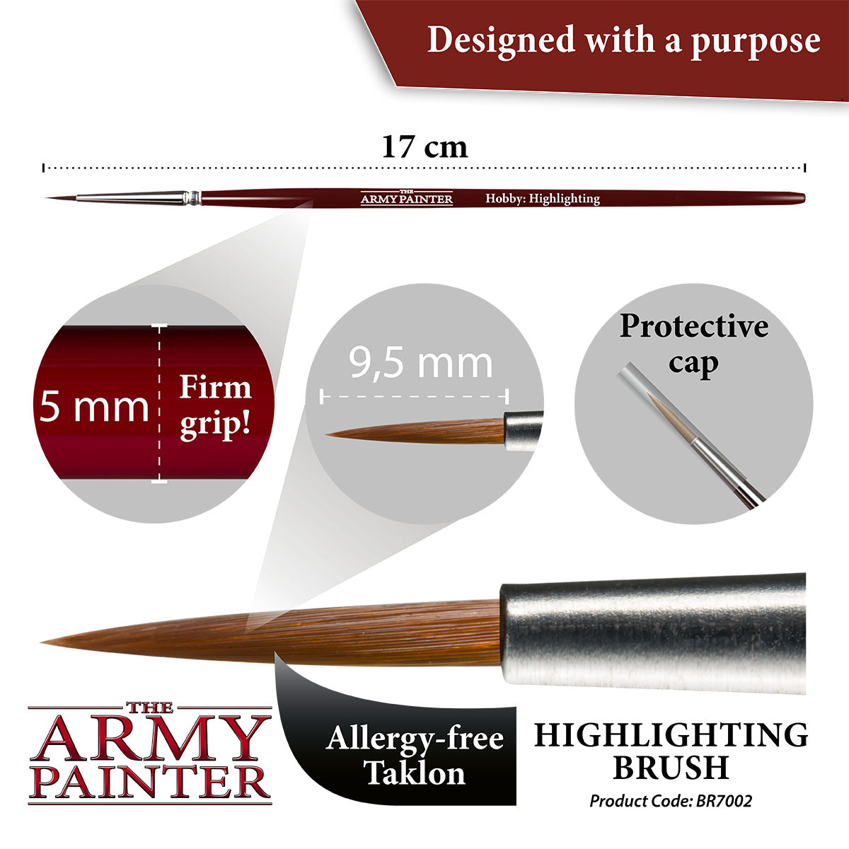 Professional Hobby Brush Set for Highlighting - Perfect for Miniature Painting, Model Building & DIY Crafts - 12-Piece Artist Brushes with Fine Tips for Detailed Work