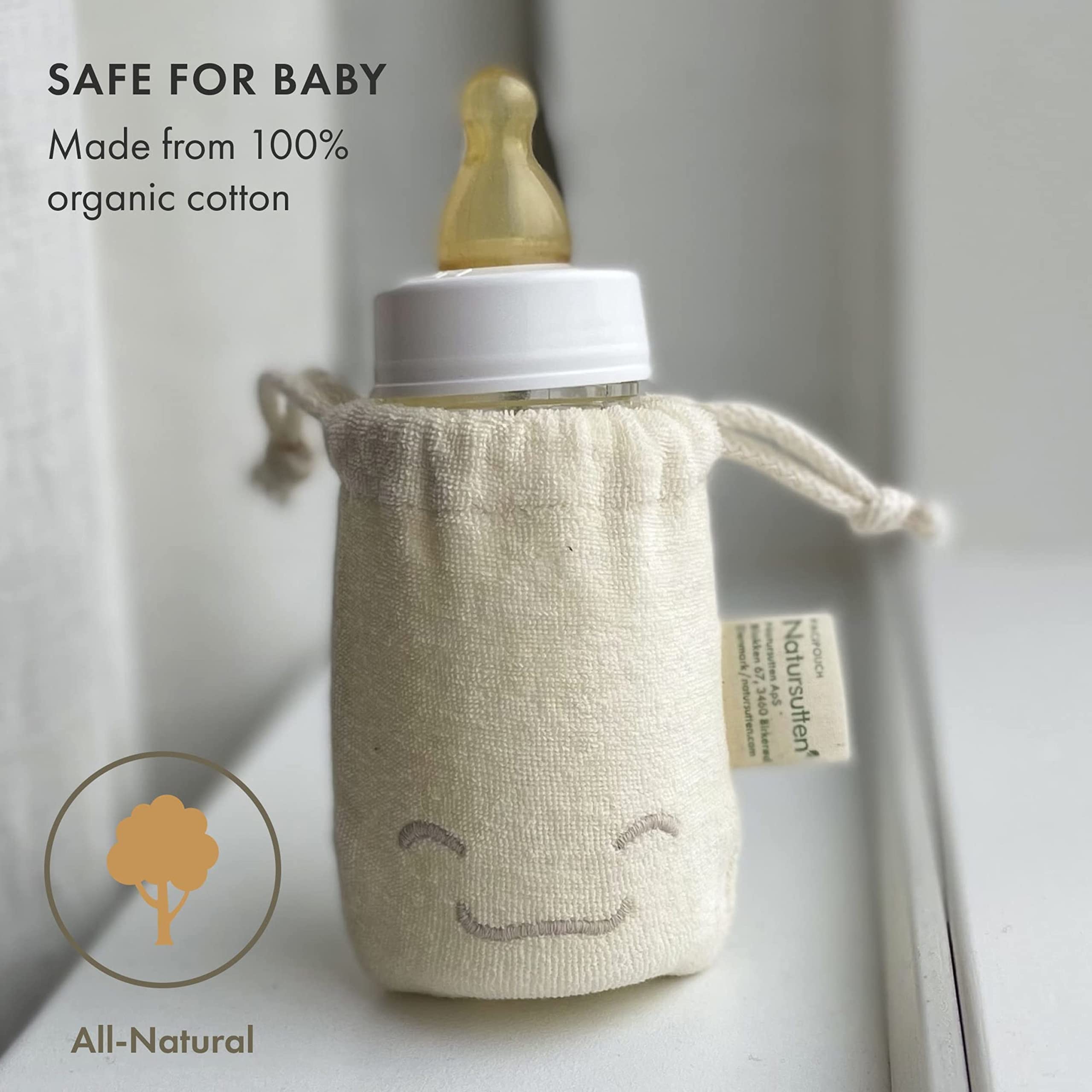 Natursutten PaciPouch - 100% Organic Cotton Pacifier Holder | Washable Soother Case for Babies | Keep Pacifiers Clean On-The-Go | Perfect for Travel, Daycare & Outdoor Activities