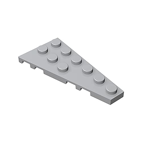 Gobricks GDS-550 Wedge Plate 6x3 Right - Compatible with Lego 54383 & Major Brick Brands - Light Bluish Gray Building Blocks (15 PCS) - Perfect for DIY Projects, MOC Creations & Technical Assemblies