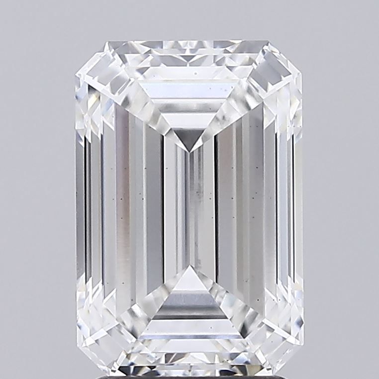 2.72 Carat F Color VS2 Clarity Emerald Cut Lab-Grown Diamond for Engagement Rings & Fine Jewelry