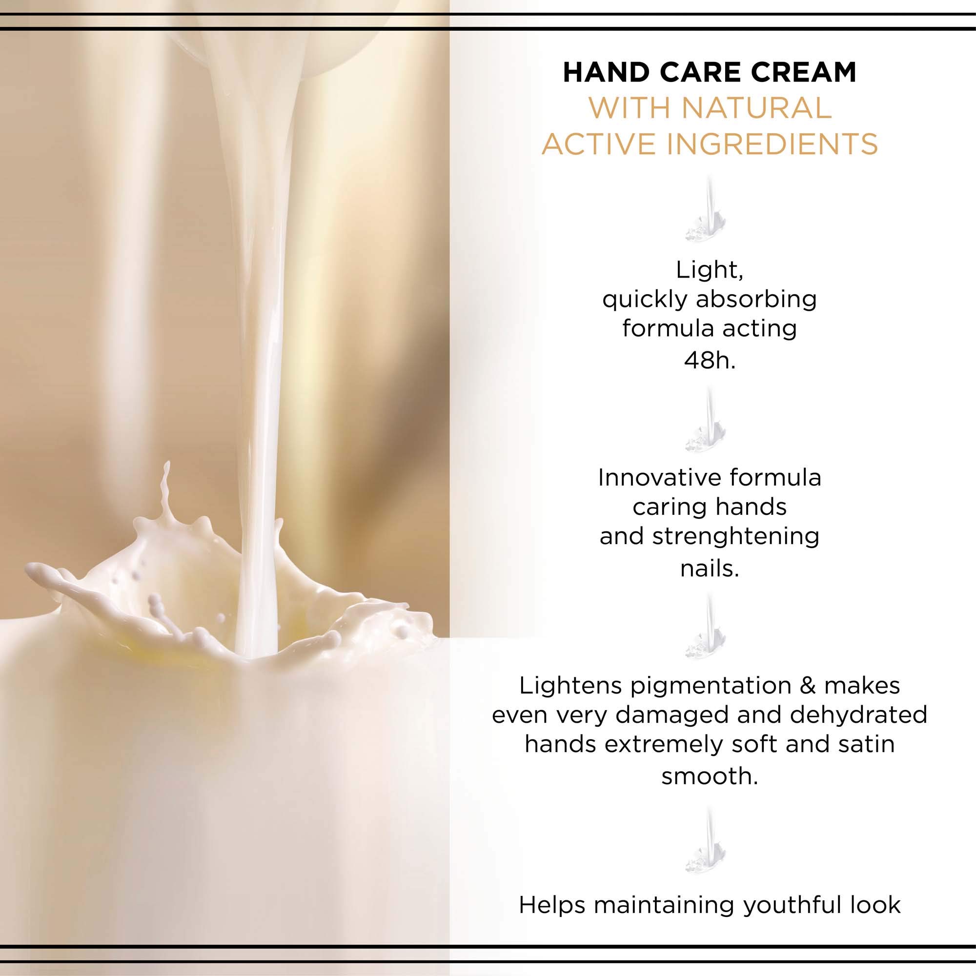 Eveline Glycerine 5-in-1 Organic Hand Cream Mask with Goat's Milk & Vitamin E - 100ml Deep Moisturizing Treatment for Dry, Cracked Hands - Perfect for Winter Care, Night Repair & Spa Treatments