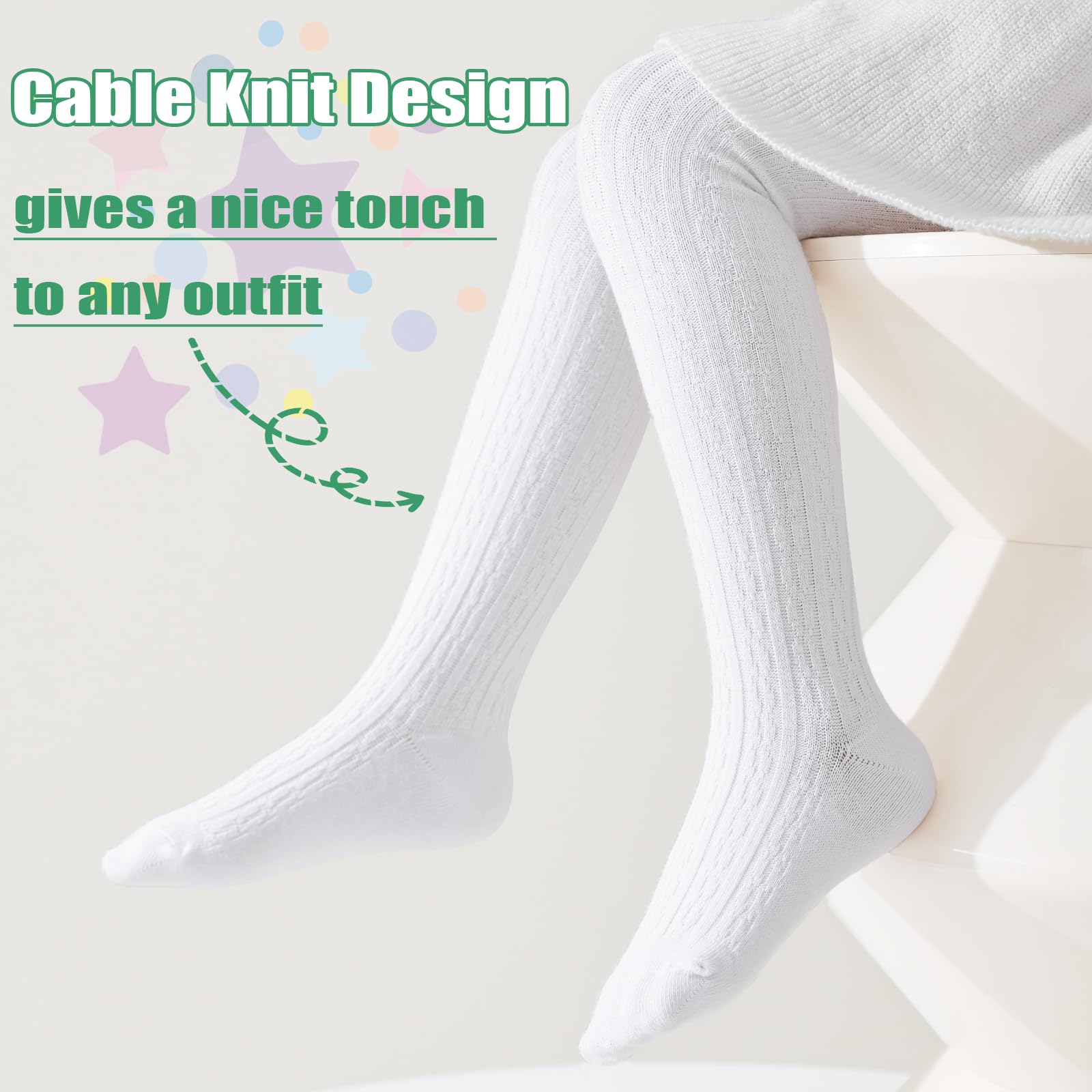 **Warm Baby Cable Knit Cotton Tights for Toddlers - Soft & Cozy Leggings for Winter, Playtime & Everyday Comfort**