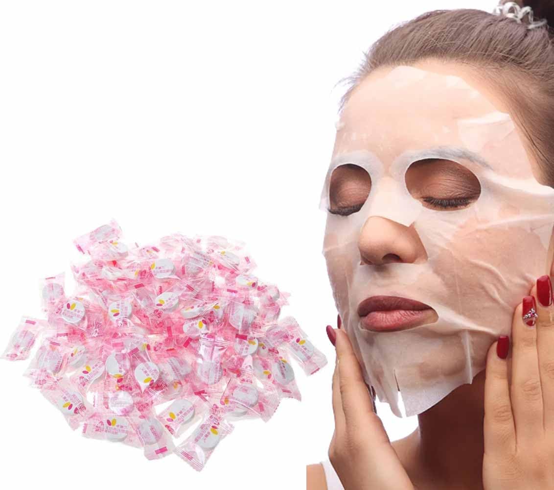 30-Piece Natural Cotton Facial Mask Sheets with Eye Masks - Hydrating & Brightening DIY Spa Skin Care for Women & Girls | Perfect for At-Home Relaxation & Self-Care Routine