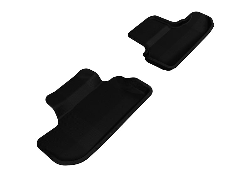 3D MAXpider Kagu 2nd Row Custom Fit Floor Mats for 2008-2010 Dodge Challenger - Black - All-Weather Protection & Easy Cleaning for Cars, Trucks & SUVs
