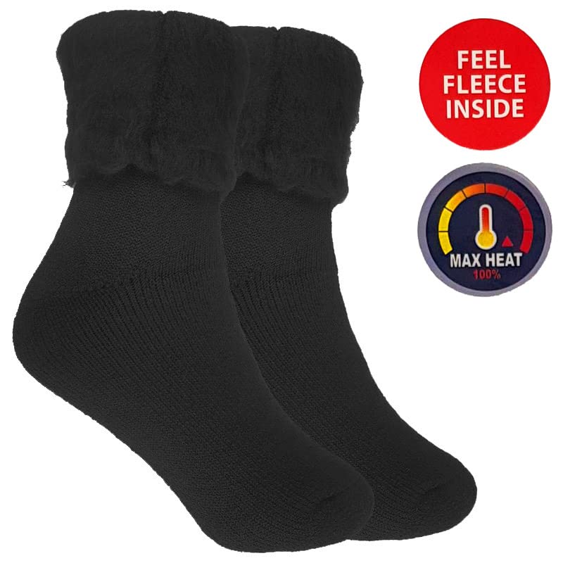 TT ThreadTrade 3-Pack Extra Thick Fleece Thermal Socks for Men & Women - 2.3 Tog Soft Brushed Insulated Winter Socks - Perfect for Cold Weather, Hiking, and Indoor Comfort
