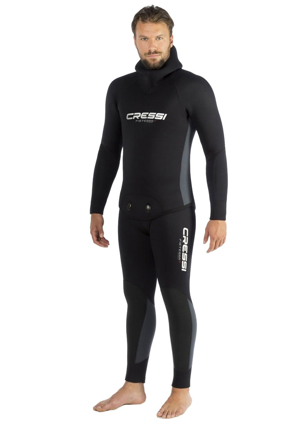 Cressi Men's Fisterra 8mm Lined 2-Piece Wetsuit for Scuba Diving & Cold Water Surfing | Premium Neoprene Diving Suit for Spearfishing & Snorkeling