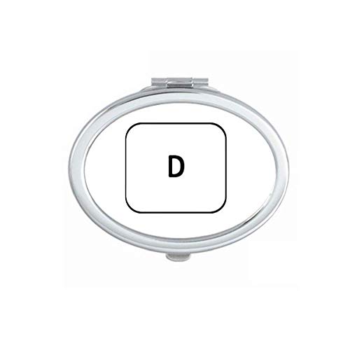 DIYthinker Art Deco Keyboard Symbol D Fashion Mirror - Portable Foldable Double-Sided Makeup & Glasses Mirror (Perfect for Travel, Office, Home Vanity & Gift Giving)