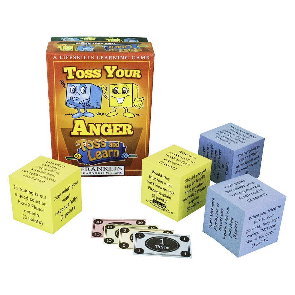 Franklin Learning Systems Toss and Learn Anger Management Dice Game for Kids & Teens - Emotional Regulation Tool for Classroom, Therapy, and Home Use