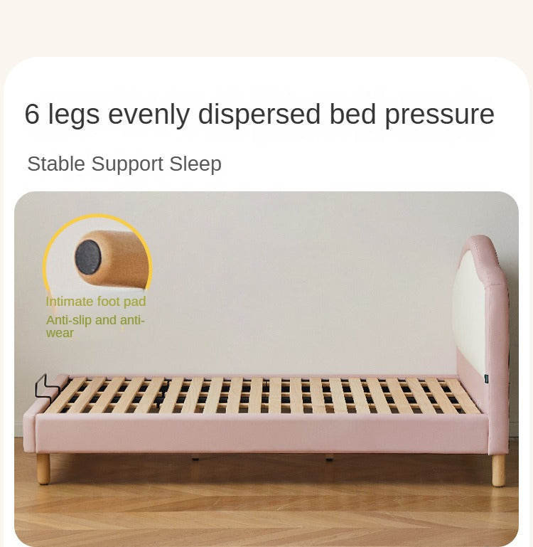 Organic Leather Kids Soft Cloud Bed - Ultra Comfortable & Hypoallergenic Toddler Bed for Nursery, Bedroom, or Playroom - Perfect for Relaxation & Sweet Dreams