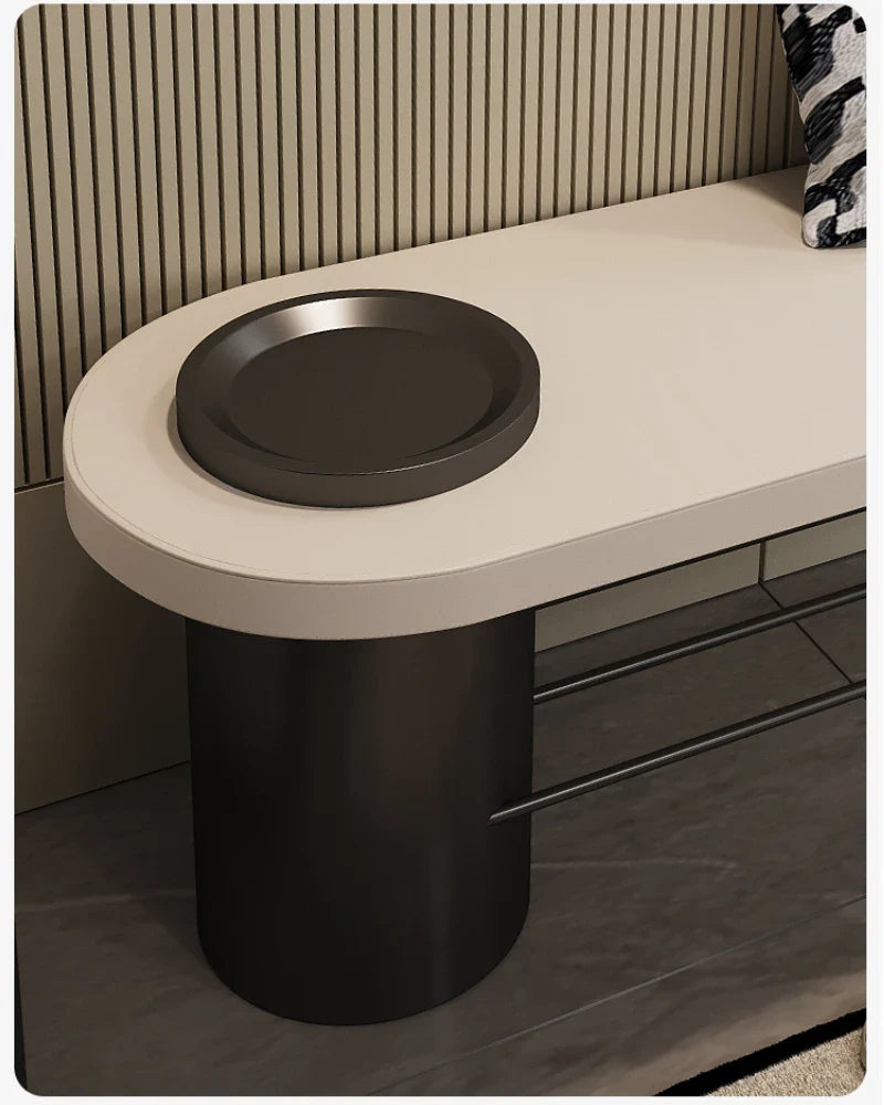 Stylish Leather Shoe Bench with Storage | Modern Entryway Stool for Comfortable Seating | Perfect for Hallway, Bedroom & Shoe Organization